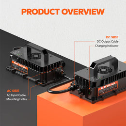 LiTime 36V (43.8V) 25A Lithium Golf Cart Waterproof Battery Charger