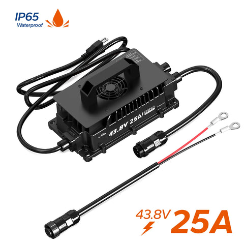 LiTime 36V (43.8V) 25A Lithium Golf Cart Waterproof Battery Charger