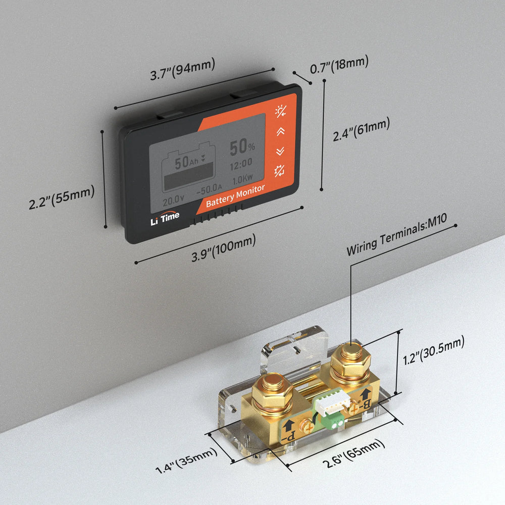 LiTime 500A Battery Monitor With Shunt – LiTime-CA
