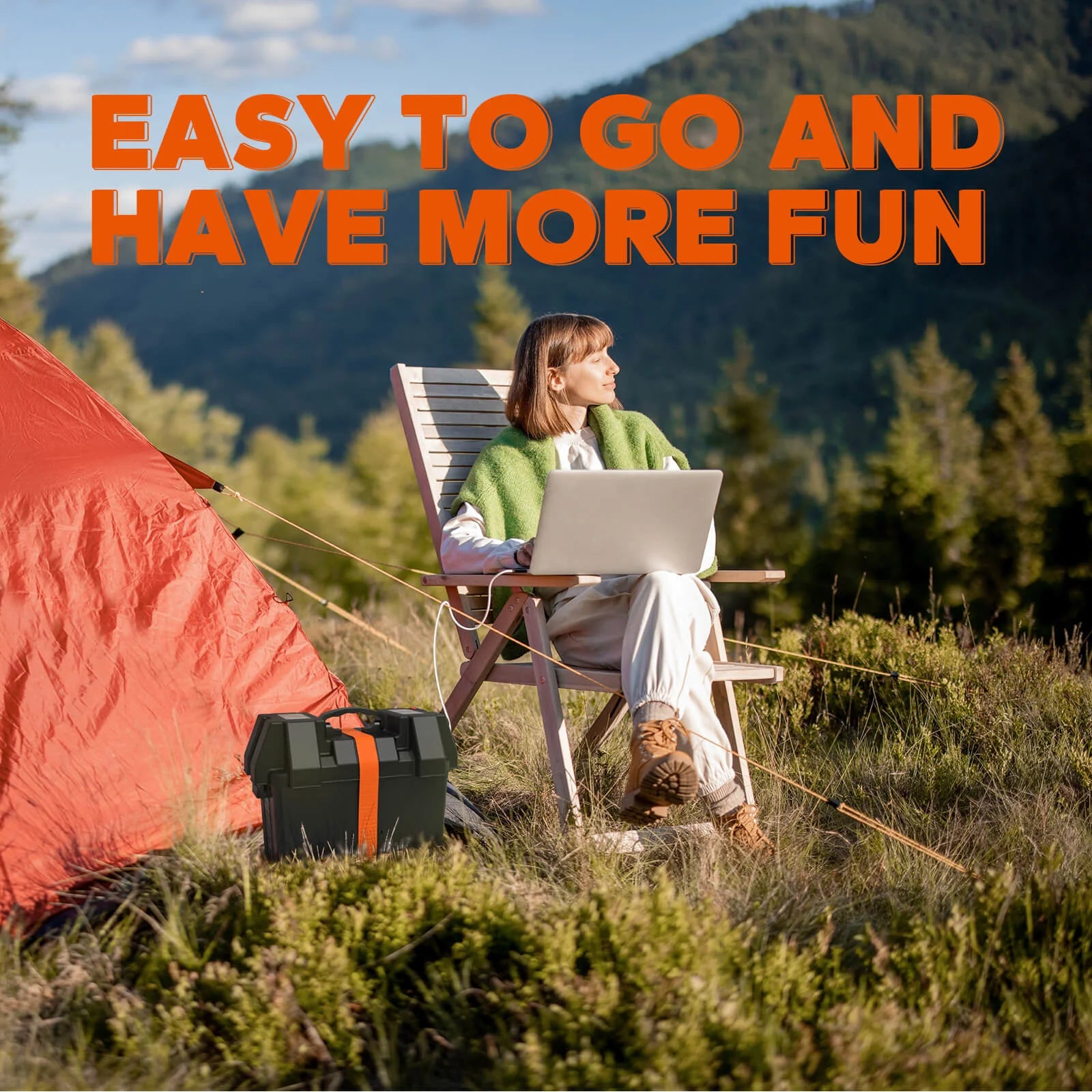 LiTime Group 24/27 / 31 Marine Battery Box, Built-in Voltmeter