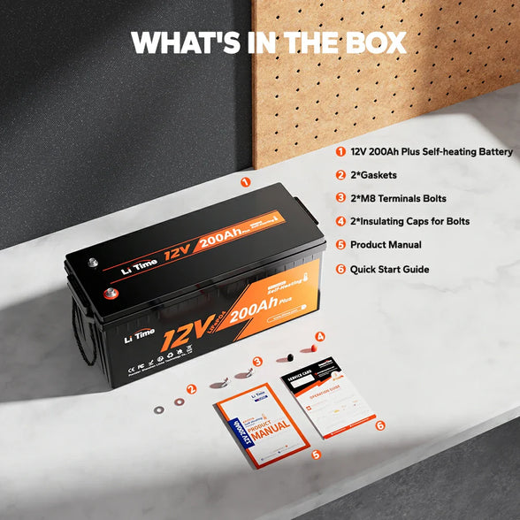 LiTime 12V 200Ah Plus Self-Heating LiFePO4 Battery