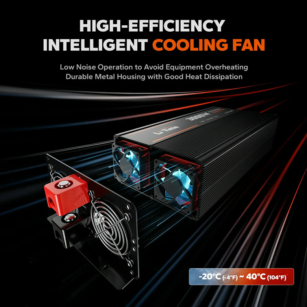 LiTime 3000 Watt 12V Pure Sine Wave Inverter