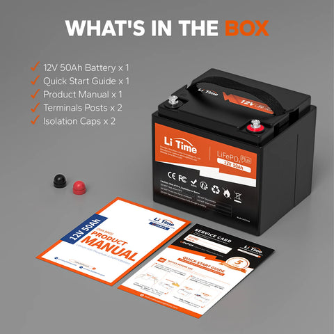 LiTime 12V 50Ah LiFePO4 Lithium Battery