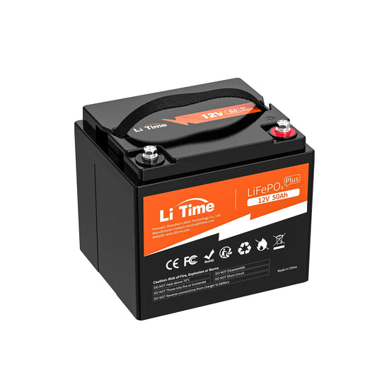 LiTime 12V 50Ah LiFePO4 Lithium Battery 1600