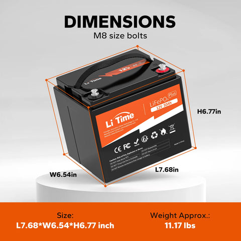 LiTime 12V 50Ah LiFePO4 Lithium Battery