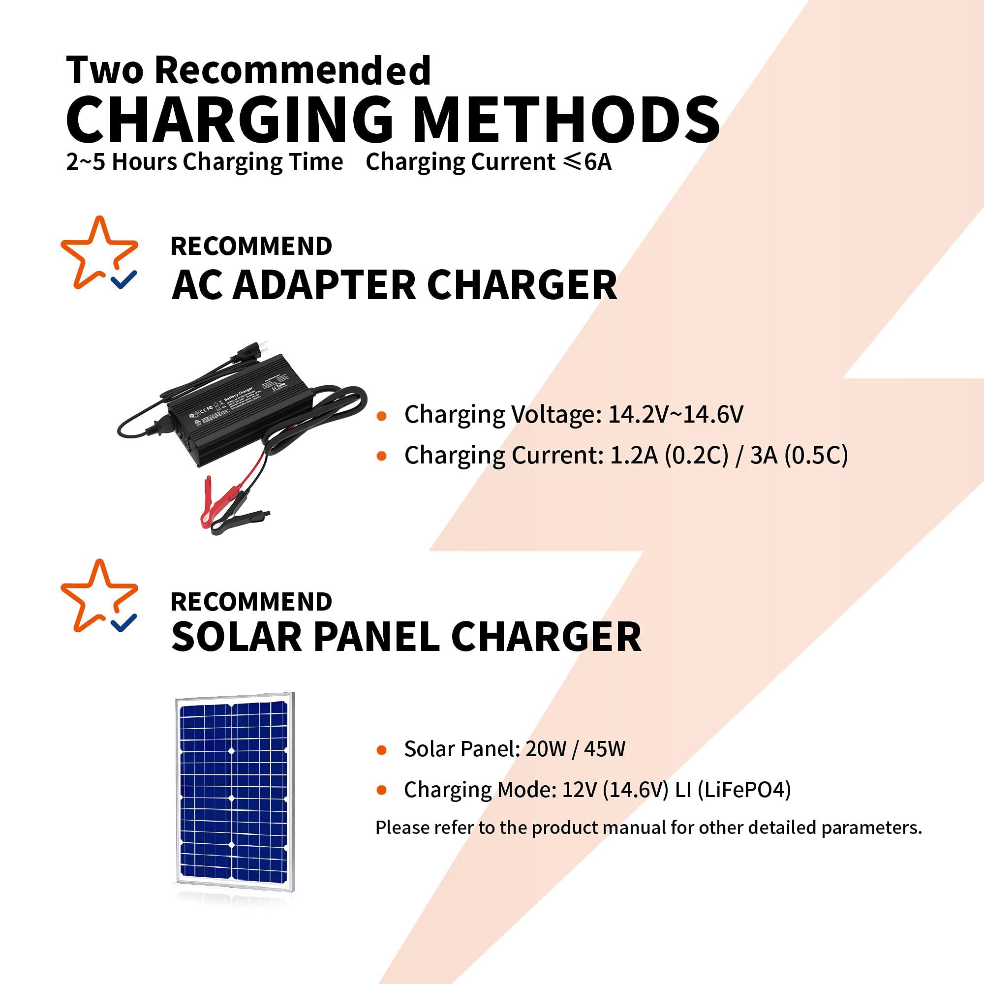 litime12v 6ah lithium battery charging methods