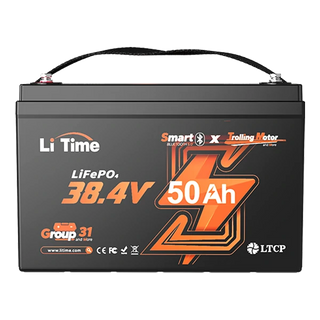 LiTime 36V 50Ah lithium bluetooth battery for trolling motor