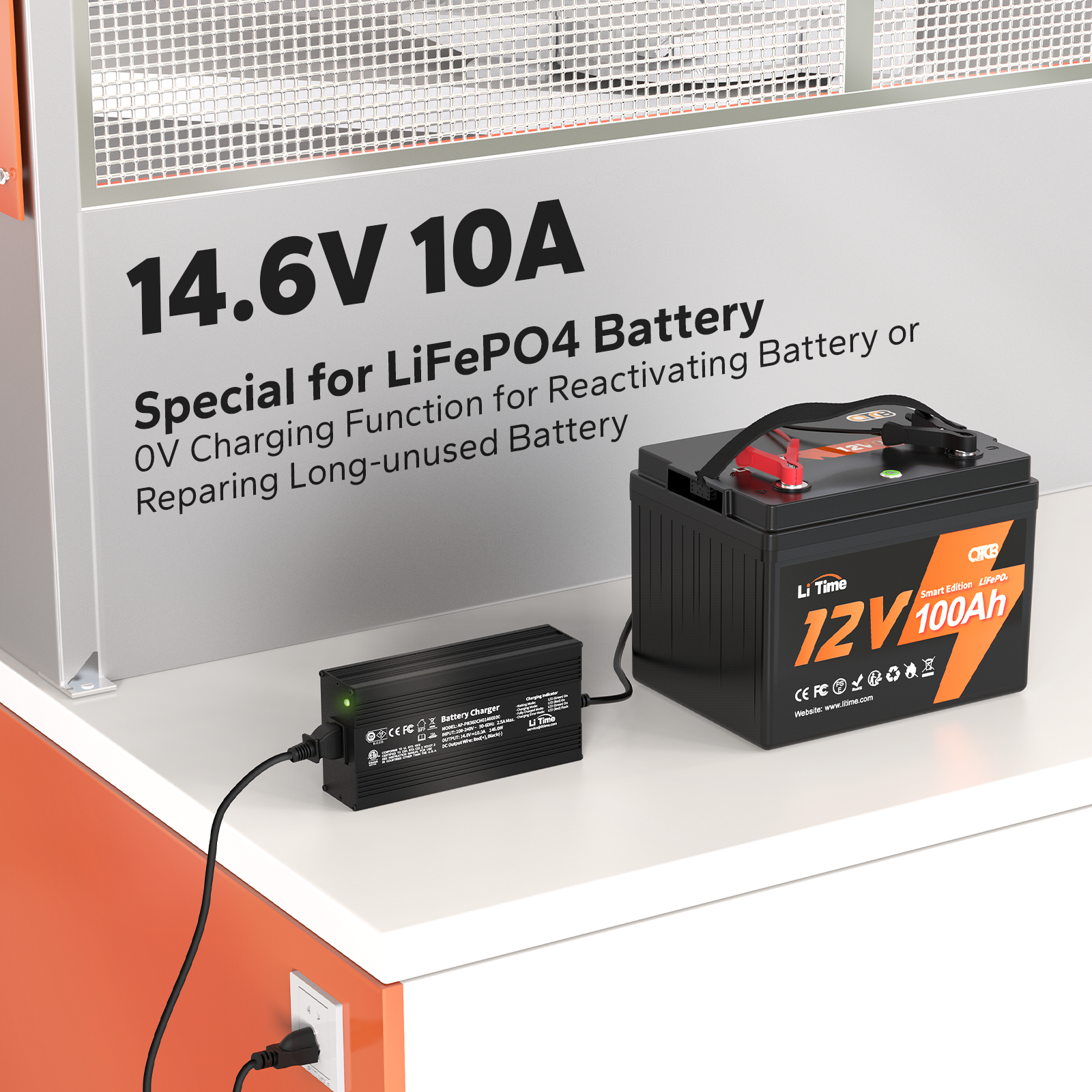 litime 12v 10a  lithium battery charger
