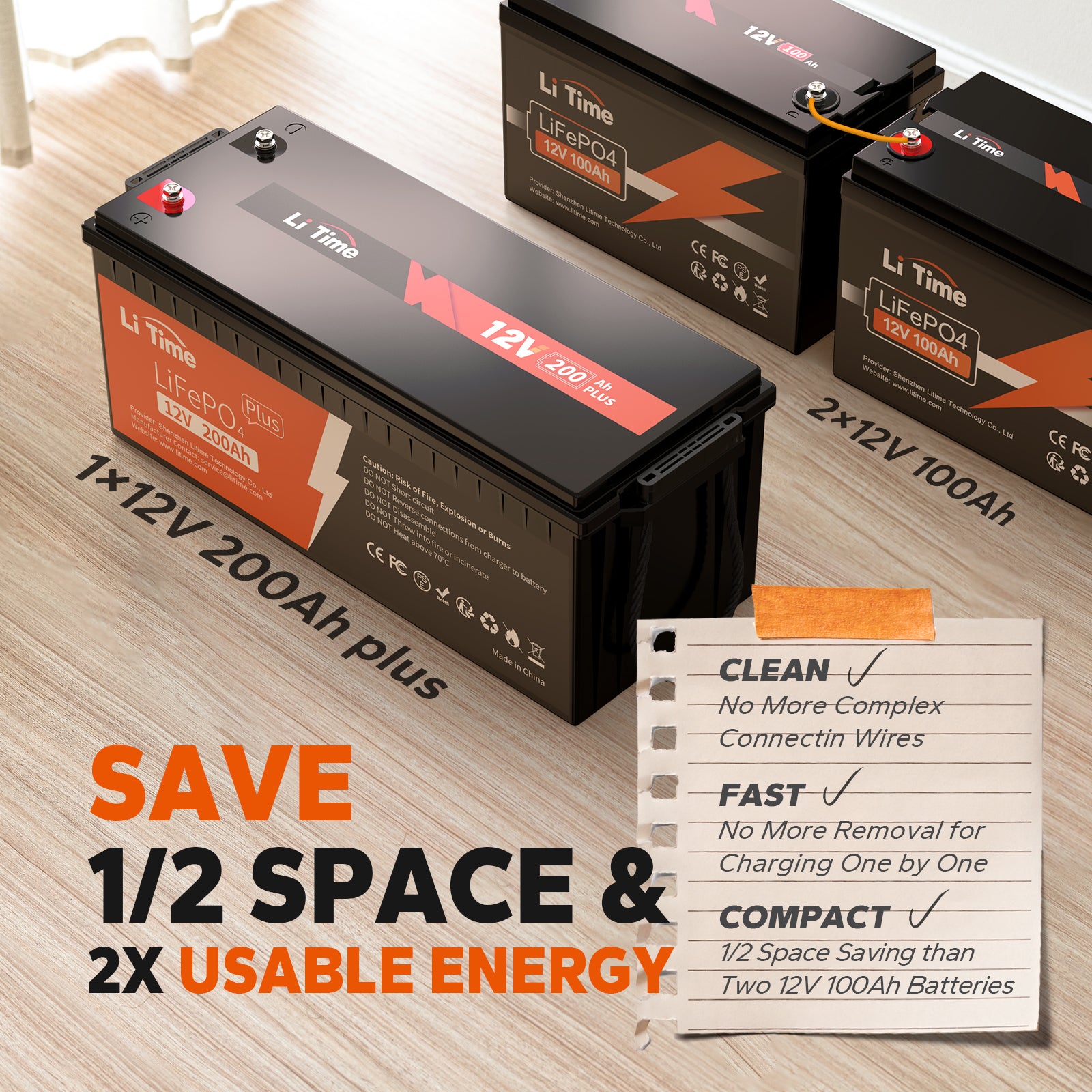 litime12v 200ah plus lithium battery